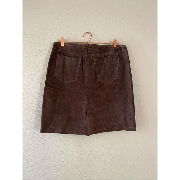 Vintage leather suede mini‎ skirt size 13 - Picture 2 of 7